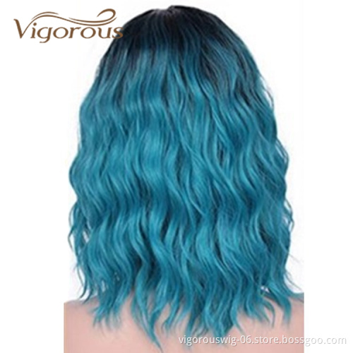Vigorous Cheapest Heat Resistant High Quality Bob Short Cut Colorful For Black Women Heat Friendly Synthetic Hair Wigs